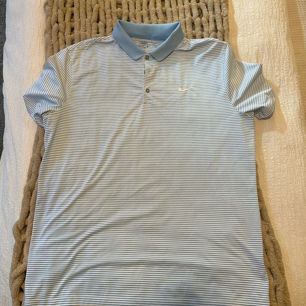 Nike Blue Polo Shirt Classic Design